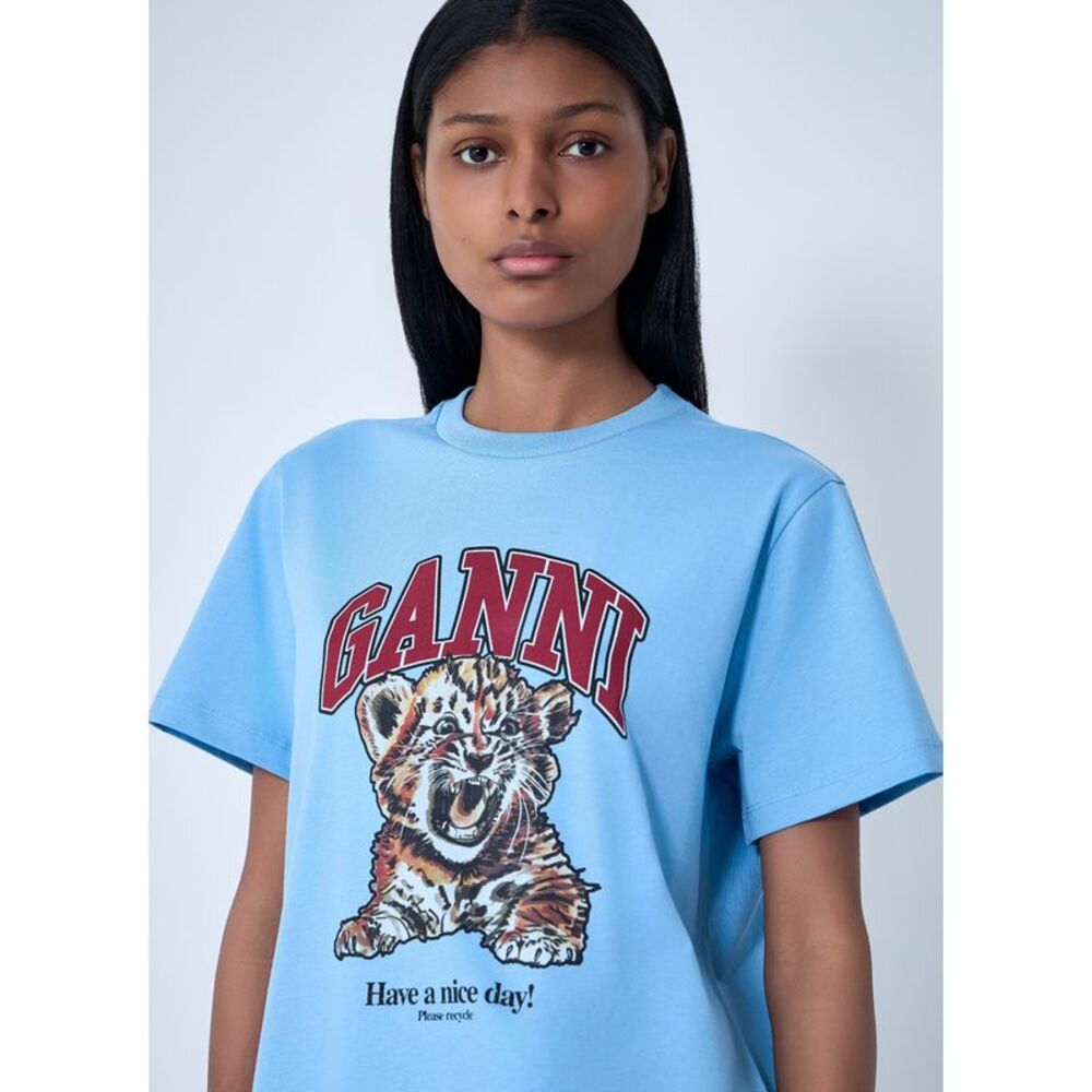 Ganni Women Logo Motif T-Shirt - Picture 5 of 6